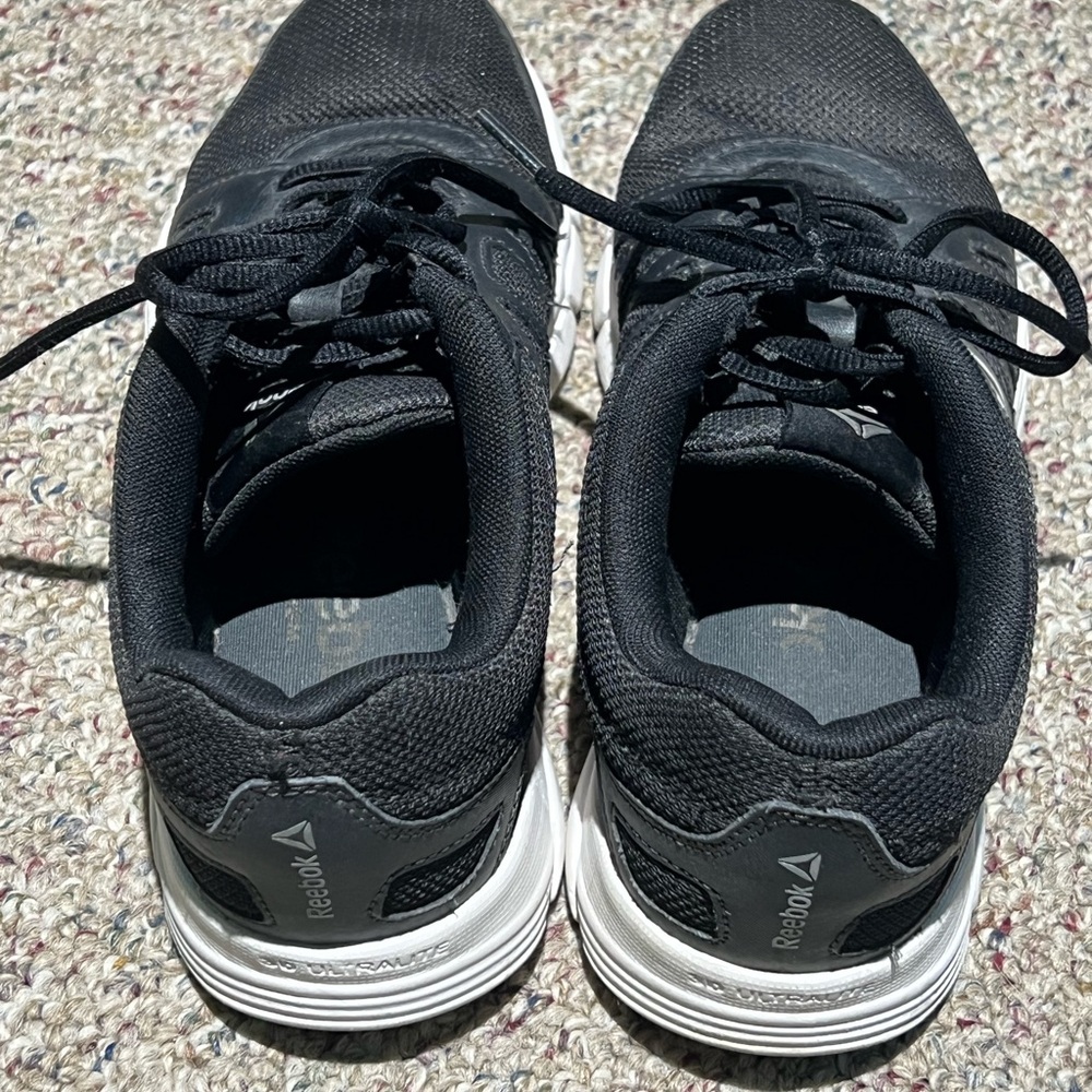 Reebok Black Athletic Shoes Ultralite with  Padded Tongue Insole
